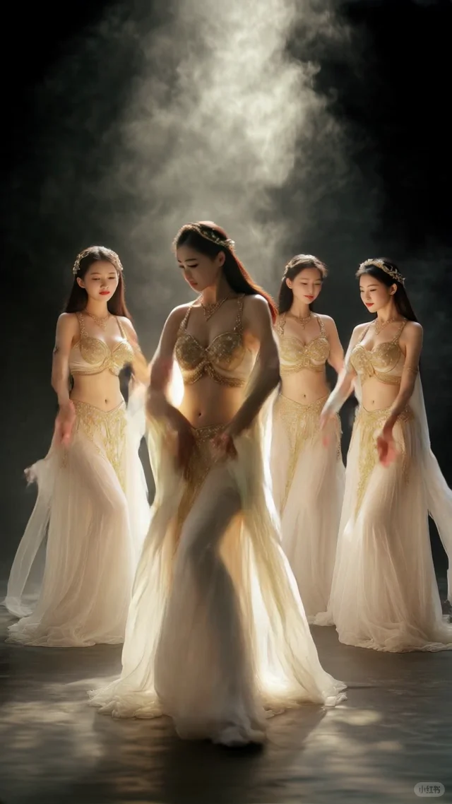 美女跳舞，跳舞服装
